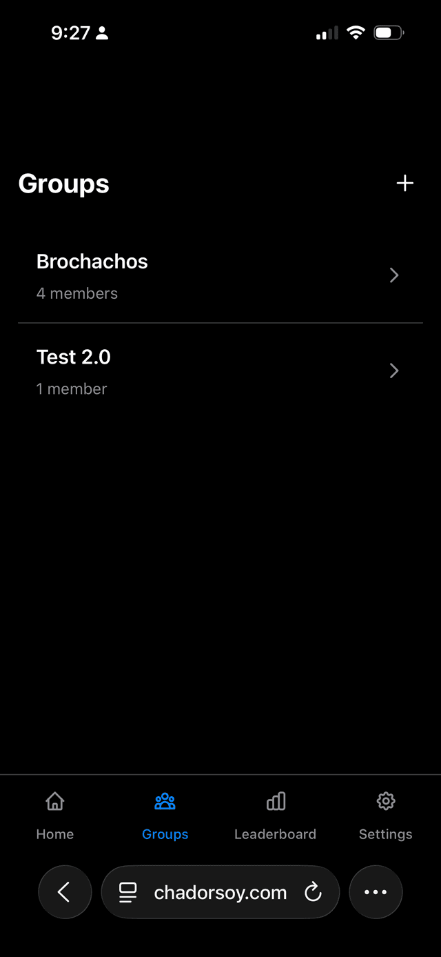 Chad or Soy web groups on mobile