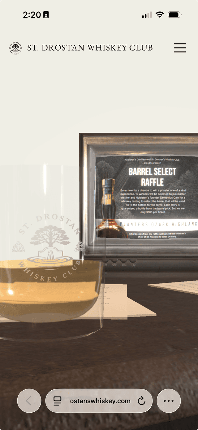 Saint Drostan Whiskey Club home on mobile