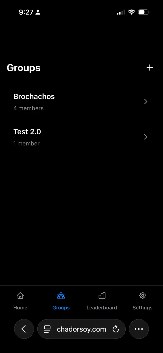 Chad or Soy web groups on mobile